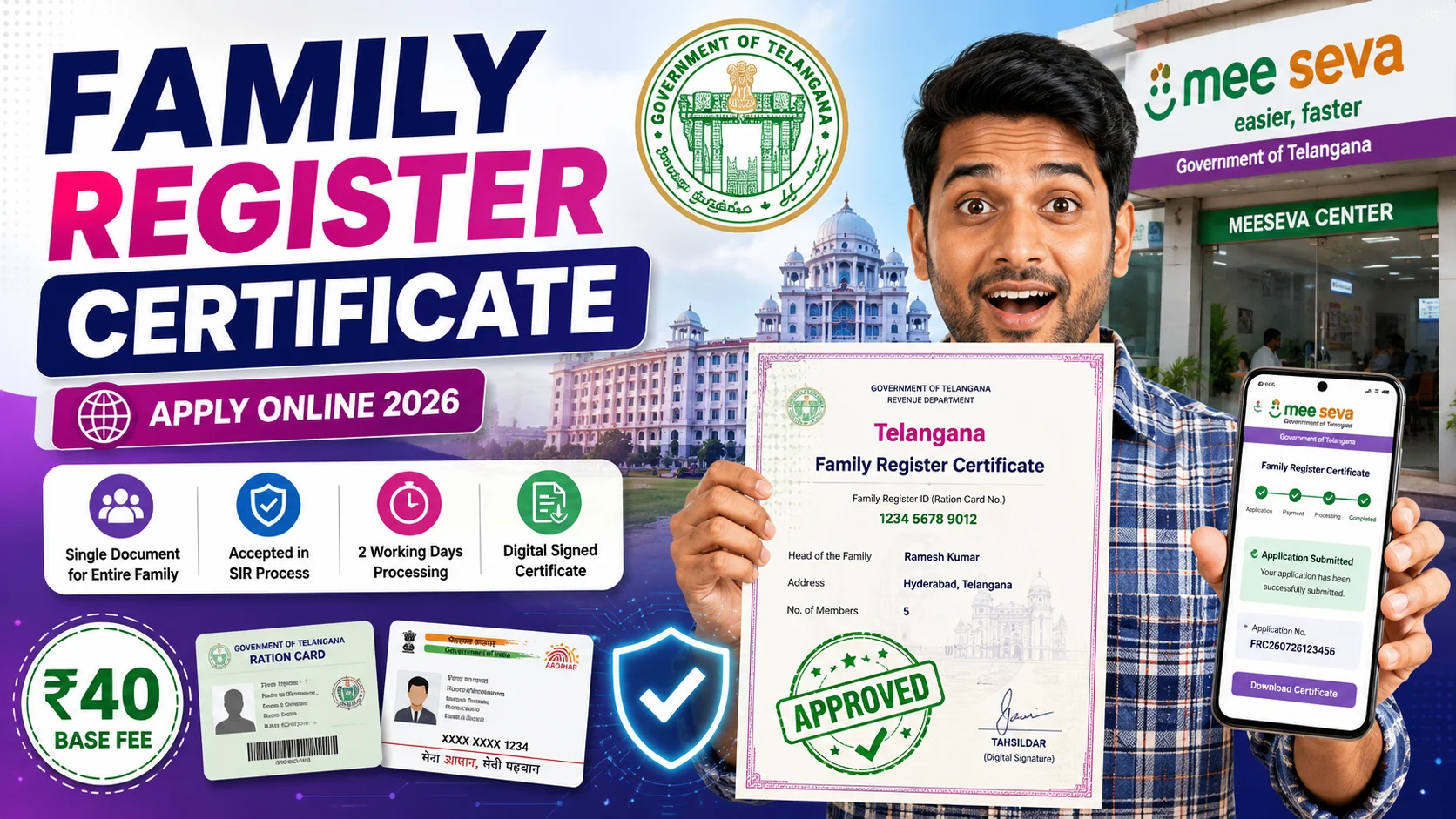 Telangana Family Register Certificate What It Is, Its Benefits & How to Apply Online (Full Guide)